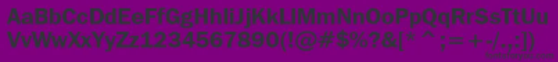 FranklinGothicItcDemiBt Font – Black Fonts on Purple Background