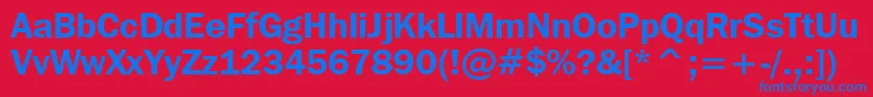 FranklinGothicItcDemiBt Font – Blue Fonts on Red Background