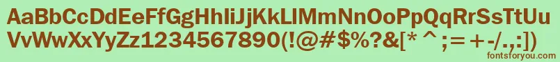 FranklinGothicItcDemiBt Font – Brown Fonts on Green Background