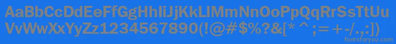 FranklinGothicItcDemiBt Font – Gray Fonts on Blue Background