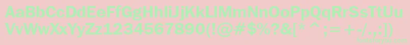 FranklinGothicItcDemiBt Font – Green Fonts on Pink Background