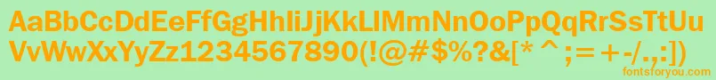FranklinGothicItcDemiBt Font – Orange Fonts on Green Background
