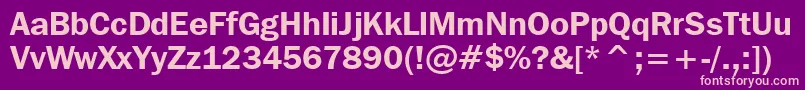 FranklinGothicItcDemiBt Font – Pink Fonts on Purple Background