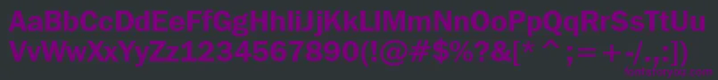 FranklinGothicItcDemiBt Font – Purple Fonts on Black Background