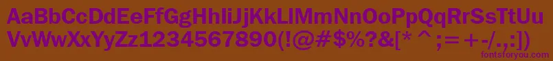 FranklinGothicItcDemiBt Font – Purple Fonts on Brown Background