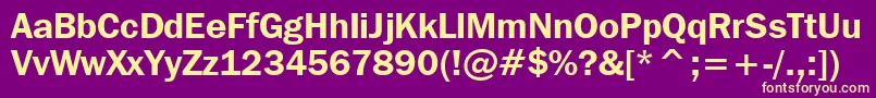 FranklinGothicItcDemiBt Font – Yellow Fonts on Purple Background