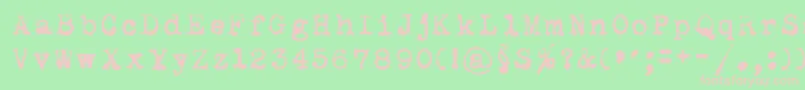 Maszyna ffy Font – Pink Fonts on Green Background