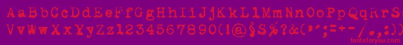 Maszyna ffy Font – Red Fonts on Purple Background