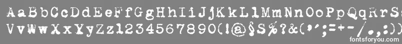 フォントMaszyna ffy – 灰色の背景に白い文字