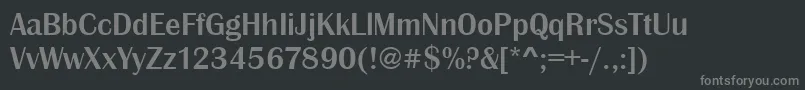 フォントBritannictmed – 黒い背景に灰色の文字
