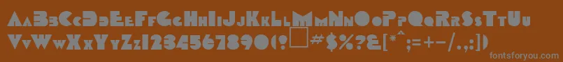 ChumpyRegular Font – Gray Fonts on Brown Background