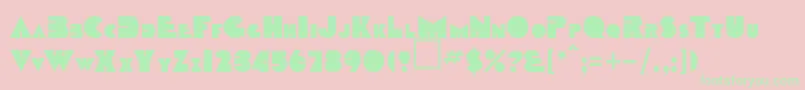 ChumpyRegular Font – Green Fonts on Pink Background