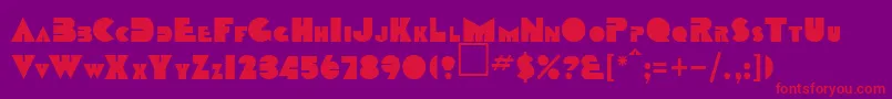 Шрифт ChumpyRegular – красные шрифты на фиолетовом фоне
