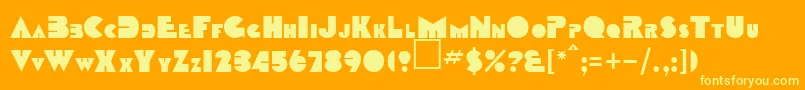 ChumpyRegular Font – Yellow Fonts on Orange Background
