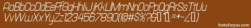 Hallandaletextitalic Font – White Fonts on Brown Background
