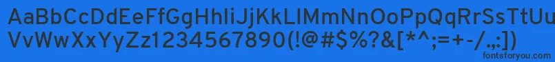 OverpassRegular Font – Black Fonts on Blue Background