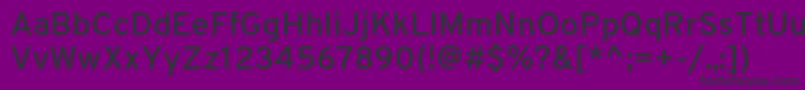 OverpassRegular-Schriftart – Schwarze Schriften auf violettem Hintergrund