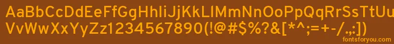 Шрифт OverpassRegular – оранжевые шрифты на коричневом фоне