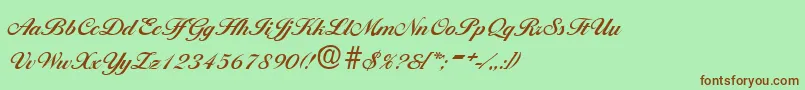 BallantinesDemibold Font – Brown Fonts on Green Background