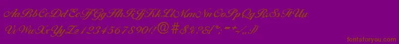 BallantinesDemibold Font – Brown Fonts on Purple Background