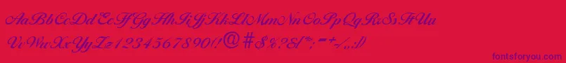 BallantinesDemibold Font – Purple Fonts on Red Background