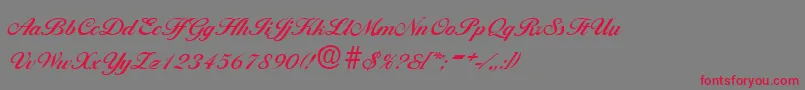 BallantinesDemibold Font – Red Fonts on Gray Background