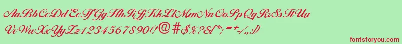 BallantinesDemibold Font – Red Fonts on Green Background