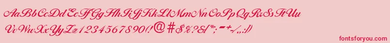 BallantinesDemibold Font – Red Fonts on Pink Background