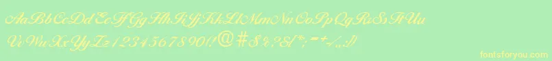 BallantinesDemibold Font – Yellow Fonts on Green Background