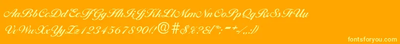 BallantinesDemibold Font – Yellow Fonts on Orange Background