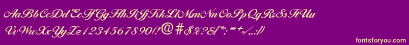 BallantinesDemibold Font – Yellow Fonts on Purple Background