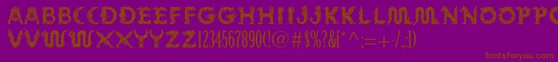 Mythosstd Font – Brown Fonts on Purple Background