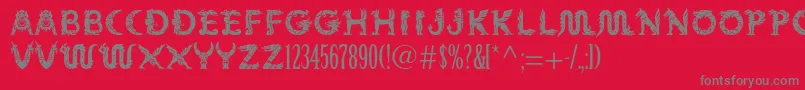 Mythosstd Font – Gray Fonts on Red Background