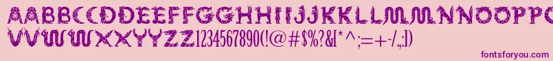 Mythosstd Font – Purple Fonts on Pink Background