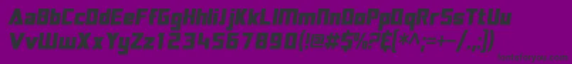 SftransroboticscondensedOblique Font – Black Fonts on Purple Background