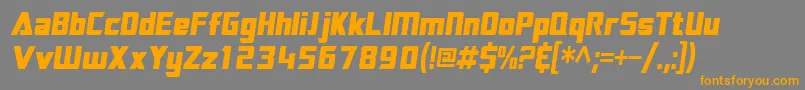 SftransroboticscondensedOblique Font – Orange Fonts on Gray Background