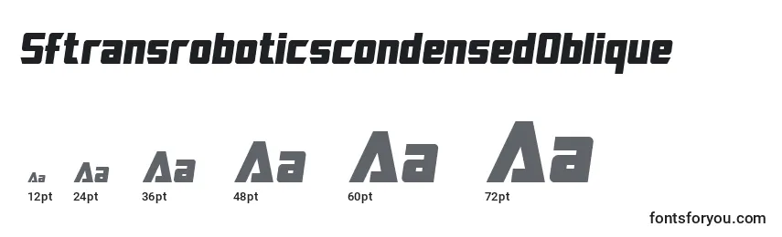 Размеры шрифта SftransroboticscondensedOblique