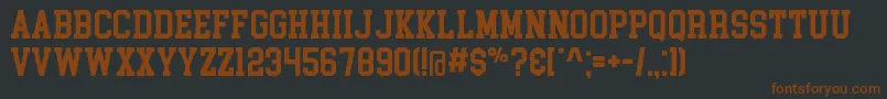 CollegeBlock Font – Brown Fonts on Black Background