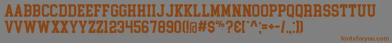 CollegeBlock Font – Brown Fonts on Gray Background