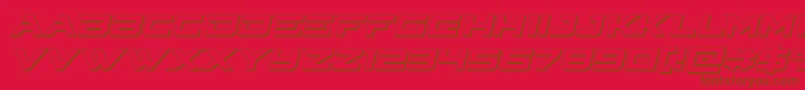 Cyberdyne3Dital Font – Brown Fonts on Red Background