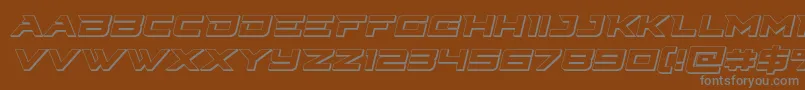 Шрифт Cyberdyne3Dital – серые шрифты на коричневом фоне