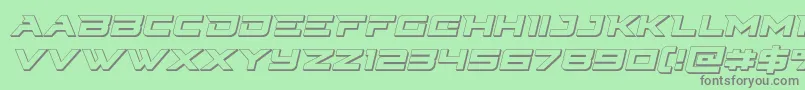 Police Cyberdyne3Dital – polices grises sur fond vert