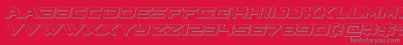 fuente Cyberdyne3Dital – Fuentes Grises Sobre Fondo Rojo