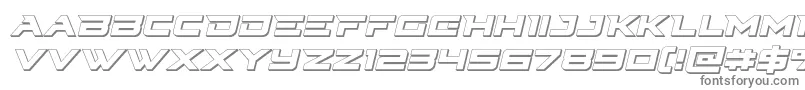 フォントCyberdyne3Dital – 白い背景に灰色の文字