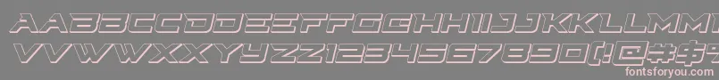 Fonte Cyberdyne3Dital – fontes rosa em um fundo cinza