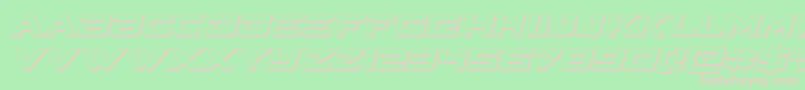 Police Cyberdyne3Dital – polices roses sur fond vert