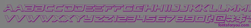 Шрифт Cyberdyne3Dital – фиолетовые шрифты на сером фоне