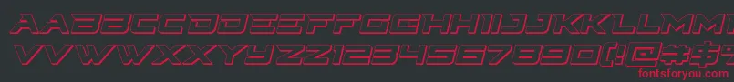 Cyberdyne3Dital Font – Red Fonts on Black Background