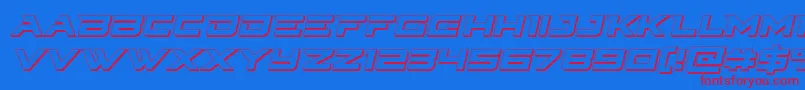 フォントCyberdyne3Dital – 赤い文字の青い背景