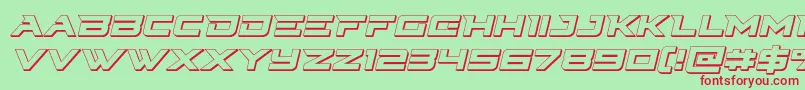 Cyberdyne3Dital Font – Red Fonts on Green Background